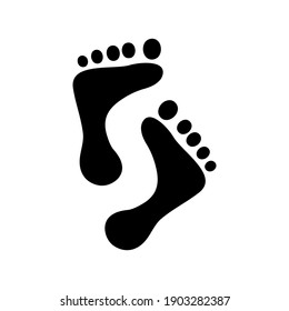 human footprints - vector stock