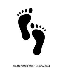 human footprints vector stock color editable