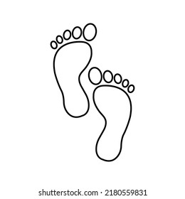 human footprints vector stock color editable