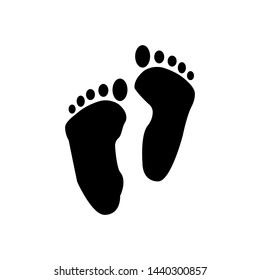 Human foots icon. Trace sign