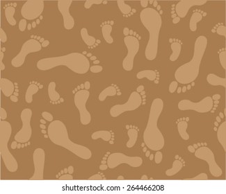 Human footsteps, seamless, background