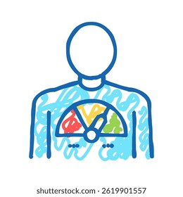 human full energy doodle icon sketch vector. human full energy sign. isolated symbol illustration