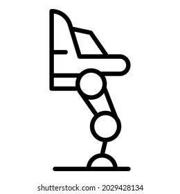 Human future exoskeleton icon outline vector. Robot suit. Artificial man