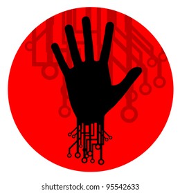 Human futuristic icon