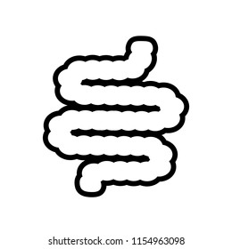 Human Gastrointestinal Tract Icon On White Background