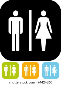 Human gender symbols - Vector icon