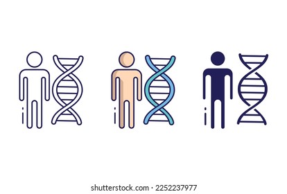 Symbol für menschliche Genetik, Vektorgrafik