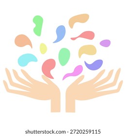 Human gesture expressing artistic freedom