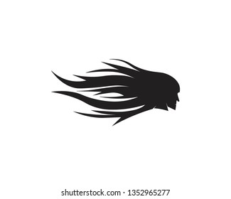 human girl logo abstract vector