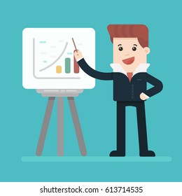 Human giving a business presentation