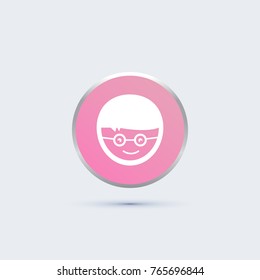 human with glasses icon