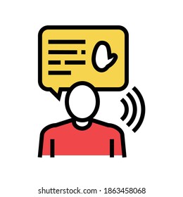 human greeting speech color icon vector. human greeting speech sign. isolated symbol illustration
