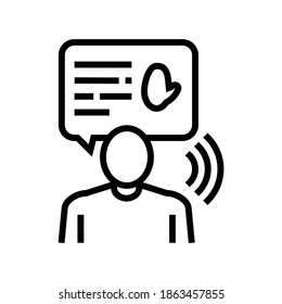 human greeting speech line icon vector. human greeting speech sign. isolated contour symbol black illustration