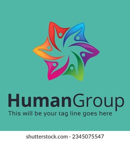 Human Group logo template design