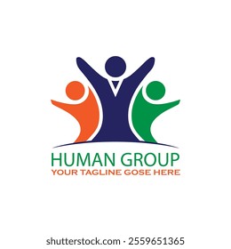 Human Group Logo Template Design