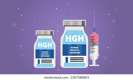 Human Growth Hormone Dosage and Injections Illustration 