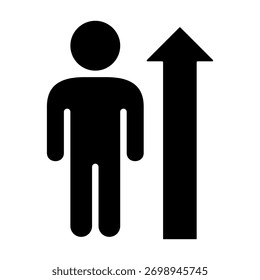 Elemento Del Icono Del Crecimiento Humano Para El Diseño Y El Vector