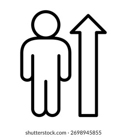 Elemento Del Icono Del Crecimiento Humano Para El Diseño Y El Vector