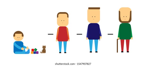 human growth life man vector