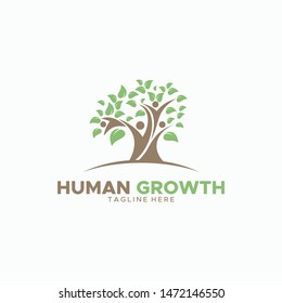 HUMAN GROWTH LOGO DESIGN UNIQUE