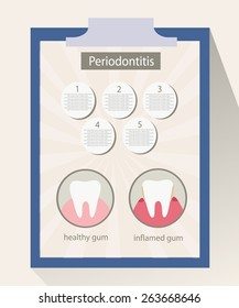 Human gum inflammation. Background. EPS 10 vector file. 