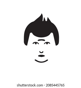 Human hair icon. Continuous line drawing. vector illustration for any type of work, design print graphics style continuous line drawing.
