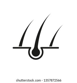 Human hair icon. Simple vector illustration.