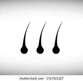 Human hair icon. Simple vector illustration.