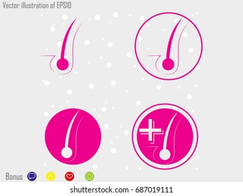 human hair, icon, vector illustration eps10