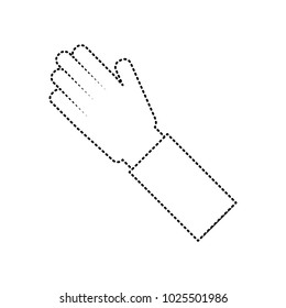 human hand arm palm showing five fingers