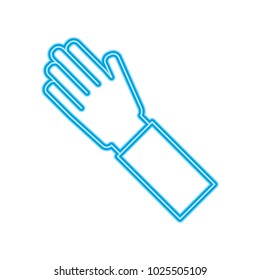 human hand arm palm showing five fingers
