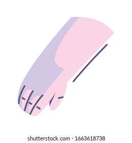 human hand, body part on white background vector illustration design