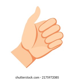 La mano humana atrapa un gesto de taxi. Brazo y muñecas, signos de cantidad, palma abierta, señalando con el dedo, saludo, puño. Ilustración vectorial para la comunicación, señales