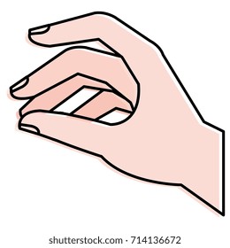 human hand catching icon