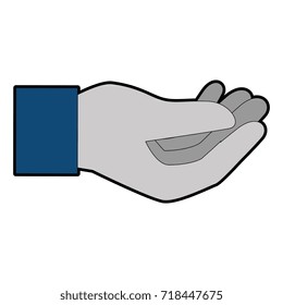 human hand catching icon