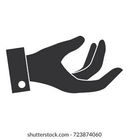 human hand catching icon