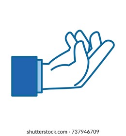 human hand catching icon