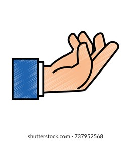 human hand catching icon