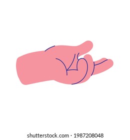 human hand charity gesture icon