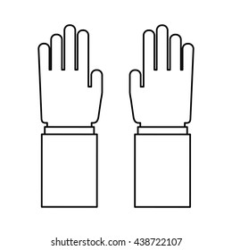 Human hand concept.  Fingers icon. Vector graphic