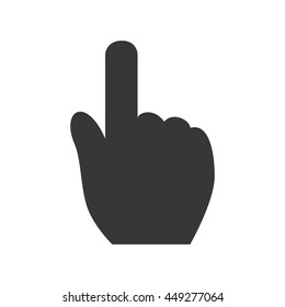 Human hand concept represented by gesture with fingers icon. isolated and flat illustration 