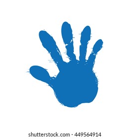 Human hand concept represented by paint icon. Isolated and flat illustration 