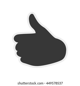 Human hand concept represented by gesture with fingers icon. Isolated and flat illustration 