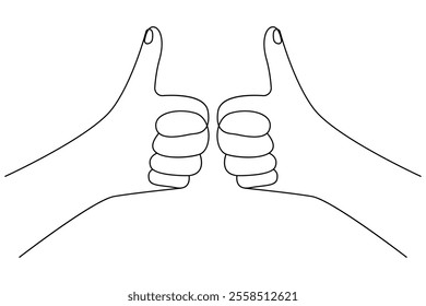 Human hand continuous one line drawing of human arm in isolate outline simple vector icon