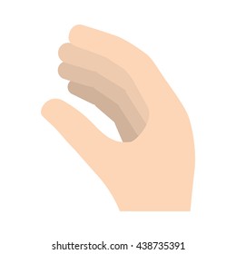 Human hand design. isolated figure with fingers icon. vector gra