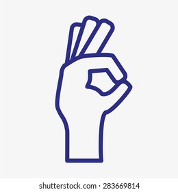 Human hand design over white background, vector illustration