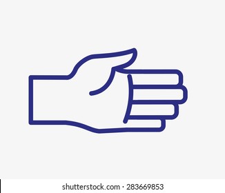 Human hand design over white background, vector illustration