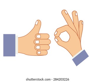 Human Hand design over white background, vector illustration
