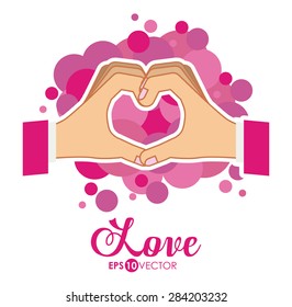 Human Hand design over white background, vector illustration