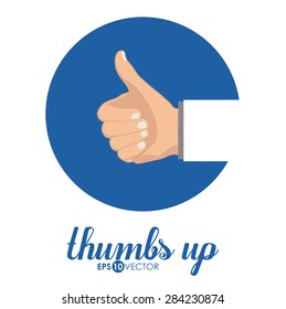 Human Hand design over white background, vector illustration